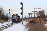 Z127 rolls through the plant at the south end of Grand Blanc siding